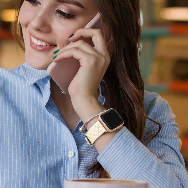 Элегантный Кожаный Ремешок для Apple Watch (Верхний Слой Кожи) — Подходит для 384041мм, Кастомизация Доступна (7)