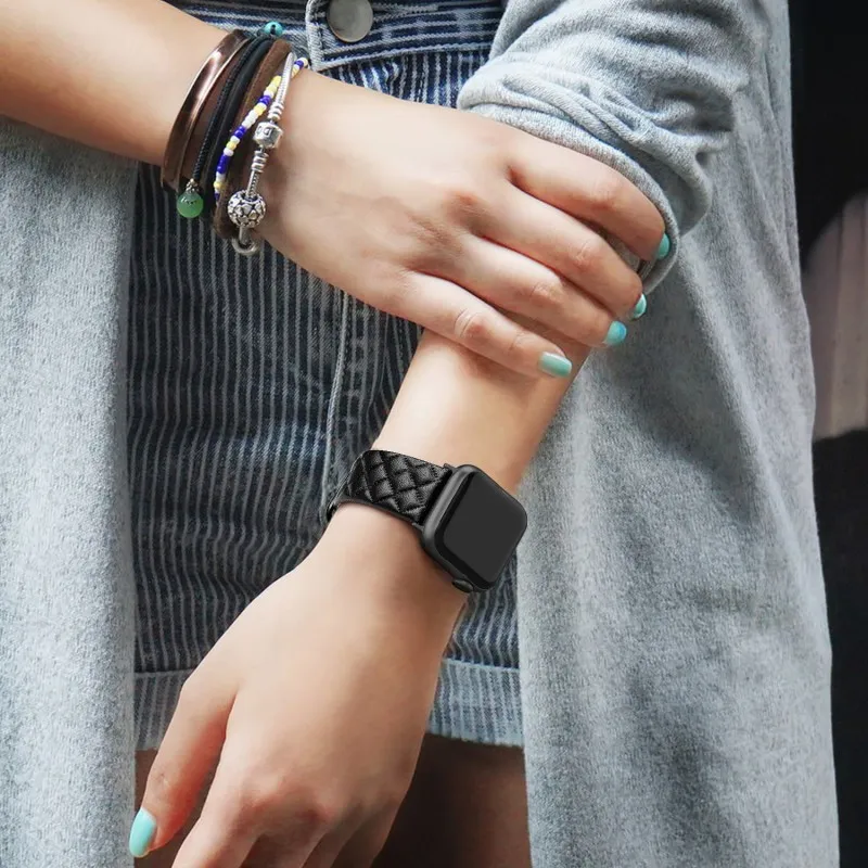 Элегантный Кожаный Ремешок для Apple Watch (Верхний Слой Кожи) — Подходит для 384041мм, Кастомизация Доступна (8)